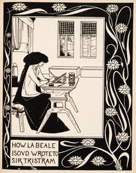 Comment La Beale Isoud écrivit à Sir Tristram, Illustration de 