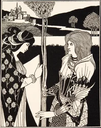 Comment Morgane Le Fay a donné un bouclier à Sir Tristram (détail)