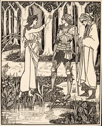 La Dame du Lac parle à Arthur de l