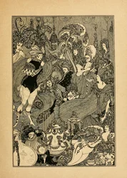 Le Viol du Verrou. Illustration pour La Caverne de la Rate par Alexander Pope