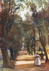 Rome : Avenue des Ilex dans la Villa Borghese