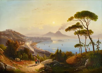 German : Blick auf den Golf von Neapel Vue sur le golfe de Naples