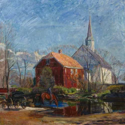 Église et maison rouge, Église de Rygge