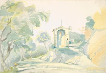 Une chapelle au bord de la route près de Tivoli, 1835