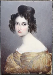 Miniatur, August Grahl, inconnu Lady 1, Ivoire