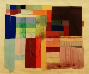 Composition abstraite avec femme