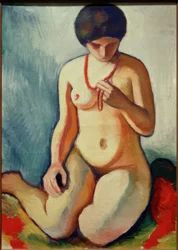 Nu avec collier de corail