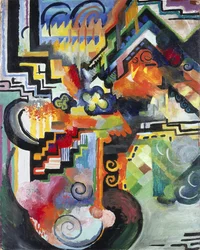 Composition colorée Hommage à Bach, 1912