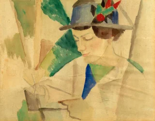 La femme du peintre, lisant