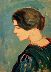 Elisabeth Macke, étude de tête