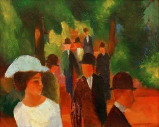 Promenade (avec fille en blanc en demi-figure)