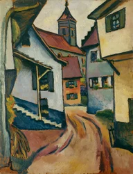 Rue avec église à Kandern