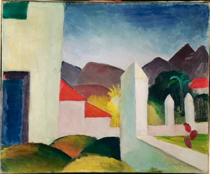 Paysage tunisien (oil on canvas)
