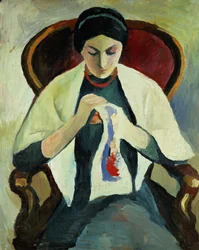 Femme cousant