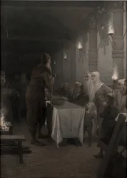 Frithiof arrive auprès du roi Ring (extrait de la saga de Frithiof)