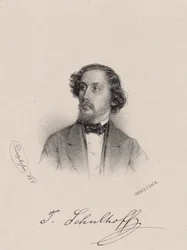 Portrait du pianiste et compositeur Julius Schulhoff 1825-1898, 1850