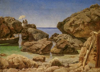 Côte rocheuse de Capri avec une peinture d