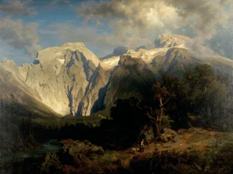 Paysage de montagnes calcaires