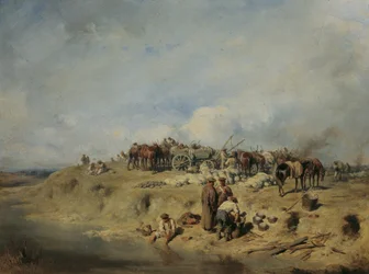 Bivouac de soldats russes