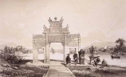 Arc de triomphe sur le canal Macao-Canton, planche 19 de 
