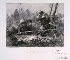 Soldats français, siège de Paris, 1871
