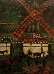 Le Moulin Rouge, la nuit