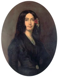 George Sand, romancière française et première féministe, c1845