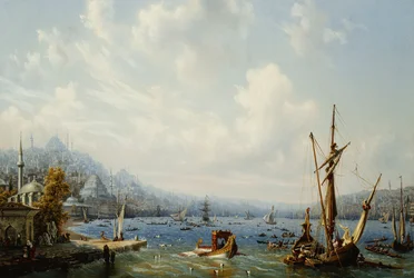 Bateaux sur le Bosphore, au large de Constantinople, 1846