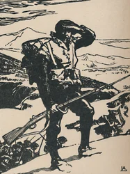 Chasseur Alpin regardant la plaine du Rhin, 1919
