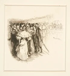 Foule à la billetterie (?)