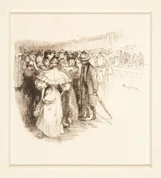 Foule à la billetterie (?)