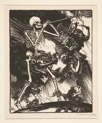 La Mort et les Passions vont fondre sur le Monde, de La Guerre de 1914, première série, no. 7