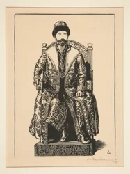 Le Czar en costume de sacre, de La Guerre de 1914, première série, no 3