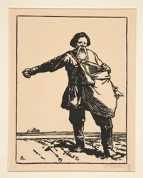 Le paysan russe, de La Guerre de 1914, première série, no. 2