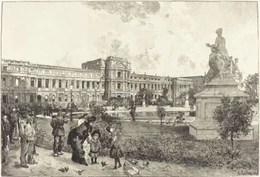 Les ruines du Palais des Tuileries avant leur démolition