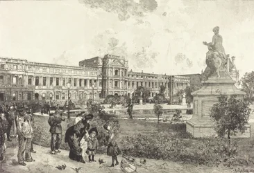 Les ruines du Palais des Tuileries avant leur démolition, 1883