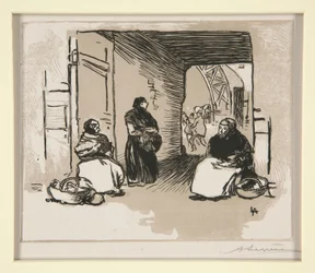 Marchandes au panier, Rue Montorgueil
