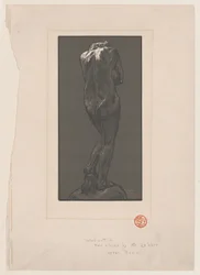 Statue nue, vue de dos, ca. 1902