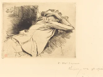 Femme couchée sommeillant