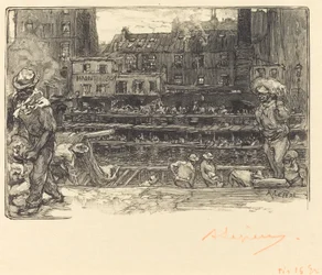 Les déchargeurs de plâtre, Canal Saint-Martin
