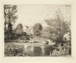 Vieille passerelle, bords du petit Morin