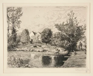 Vieille passerelle, bords du petit Morin