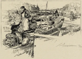 Scène de quai, probablement années 1880