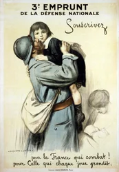 Troisième emprunt de la Défense nationale « Souscrivez pour la France qui combat et pour celle qui grandit chaque jour » - Affiche