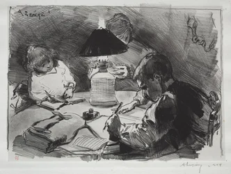 Autour de la lampe