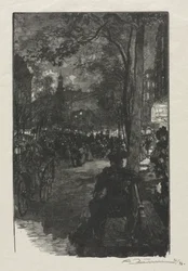 Boulevard Montmartre, Soir, 1890