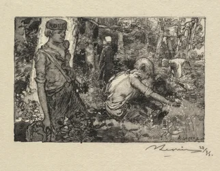 Forêt de Fontainebleau : Récolte de muguet, 1890