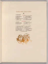 Forêt de Fontainebleau : Raisins, Cul-de-lampe Table des gravures La Forêt de Fontainebleau..., 1908