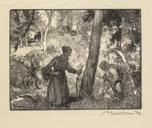 Forêt de Fontainebleau: Au Rocher Bernard, Chercheurs de Champignons