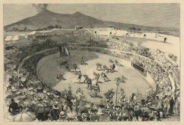 Italie. Le Festival de Pompéi, Le cirque des gladiateurs, 1884